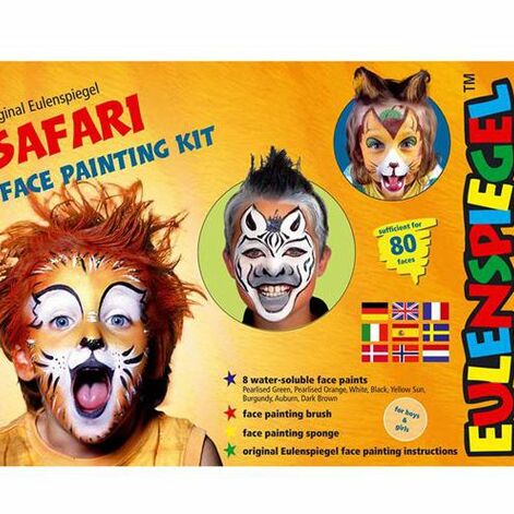 Eulenspiegel Safari Face Painting Kit Näovärvikomplekt